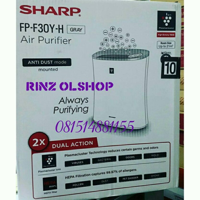 sharp air purifier fp f30y h