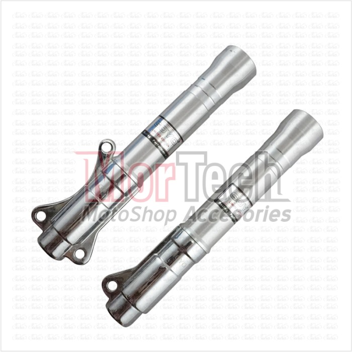Bottom Tabung Sok Shock Depan Shogun R 125 CNC Goyo Kaki Chrome Silver .