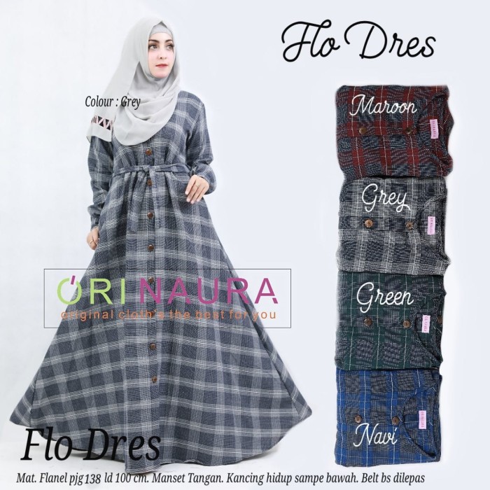 KOTAK FS0406 HITAM GAMIS GAUN MUSLIMAH BAJU MUSLIM WANITA TERUSAN RNHIJABMODIS. Flavia .
