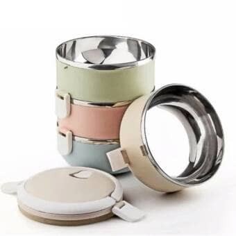 Dinemate Eco Lunch Box Stainless Steel Rantang 4 Susun Glossy