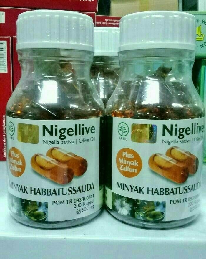 Nigellive 200 kapsul minyak habbatussauda plus zaitun 200k ...