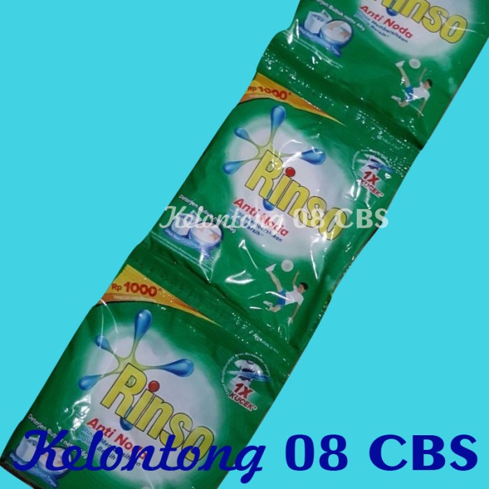 Detergent Bubuk Rinso Anti Noda Sachet 46gr Per 5 Lusin Ecer