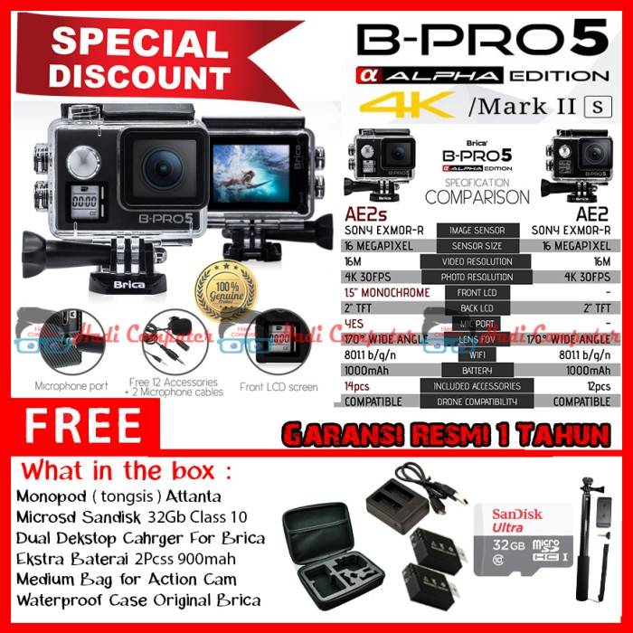 Paket Biker Brica 4k 2s AE2s mark Iis B-pro Alpha Edition attanta dll