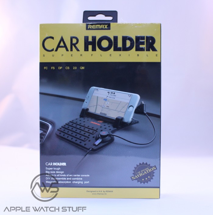 Remax super flexible car holder with Micro usb Lightning charger .