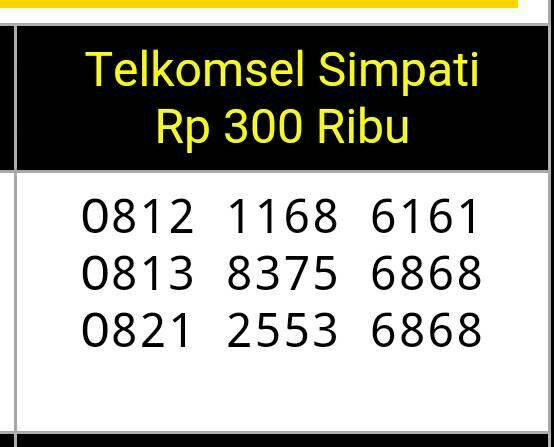 Telkomsel Simpati Nomor Cantik 0812 80000 119 Daftar Harga Source · Nomor Cantik Simpati Double AB