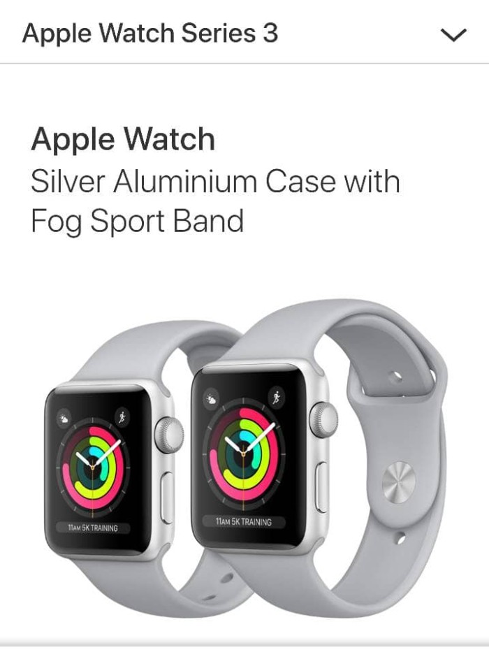 apple watch 3 38mm silver