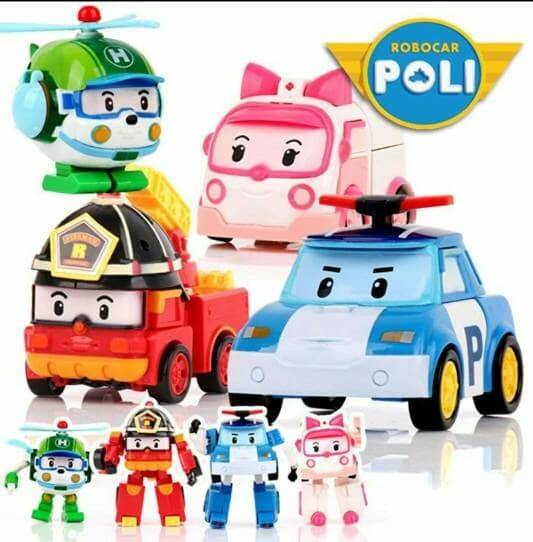 Mainan Anak Poli Robocar Transform Mobil Robot Bagus - Helly Hijau .