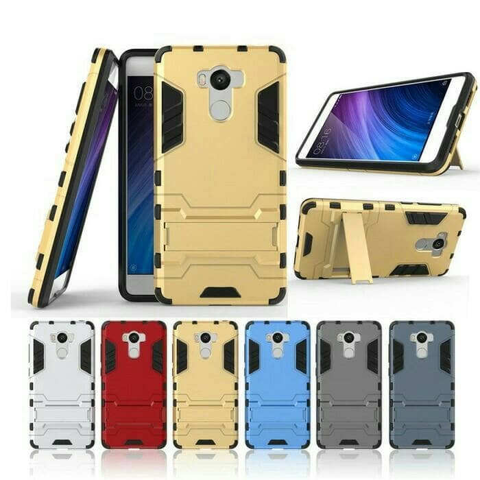 Xiaomi Redmi 4 Prime Ironman Robot Hardcase Hybrid Silikon Armor Case .