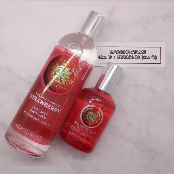 jual paket bodymist parfum strawberry the shop ori jual paket bodymist parfum strawberry the shop ori