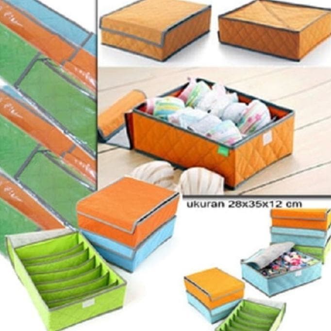 Foto Produk New Bra Underwear Storage Bag Box Shoes Bh Bra Baju Pakaian Celana dari Rasya-collection
