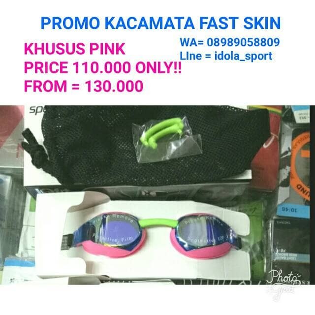 PROMO KACAMATA RENANG SPEEDO FAST SKIN 3 ELITE MIRROR KHUSUS PINK