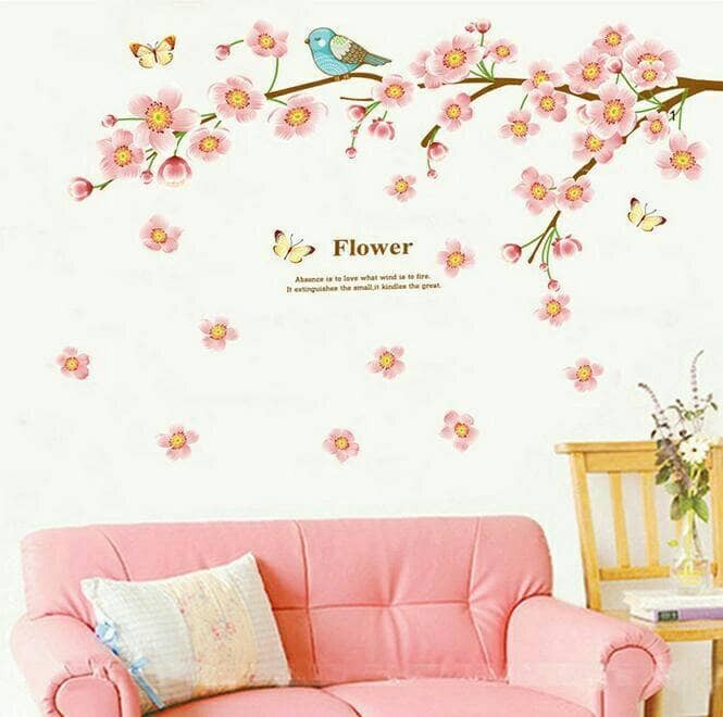 jual stiker dinding /wall sticker dapur kamar mandi anak wanita pink