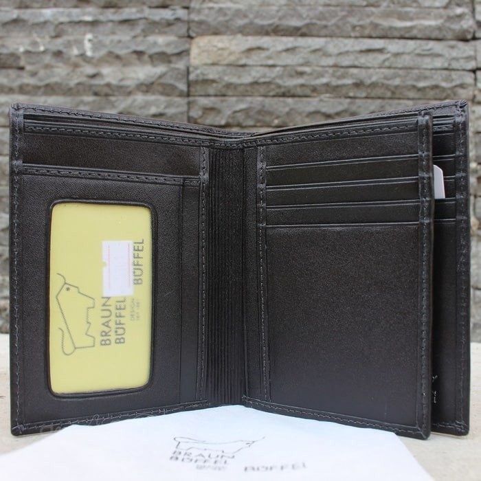 DOMPET KULIT PRIA BERDIRI IMPORT BRANDED | BRAUN BUFFEL 5101 BLACK