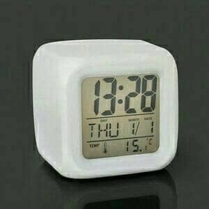 JAM DIGITAL MEJA UNIK BISA BERUBAH 7 WARNA MOODY CLOCK