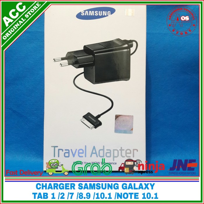 Foto Produk Charger Samsung Galaxy Note 10.1 Tab 1 2 7 8.9 10.1 original 100% - Hitam dari AKSESORIS ORIGINAL STORE