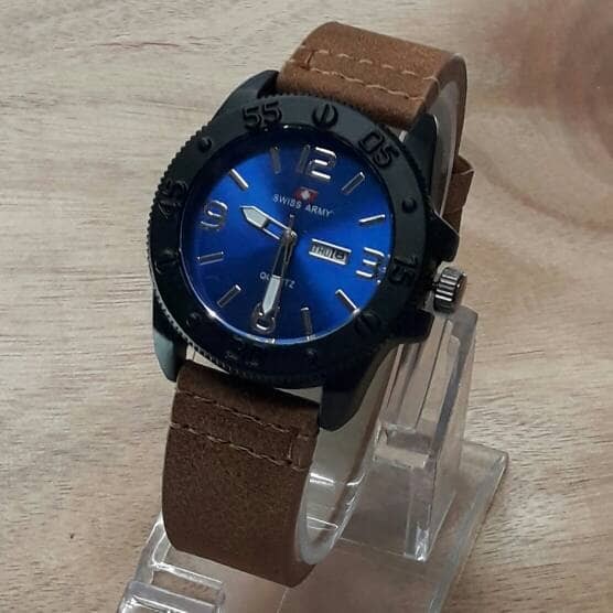 Jam Tangan Swiss Army Wanita Tanggal Hari Tali Kulit