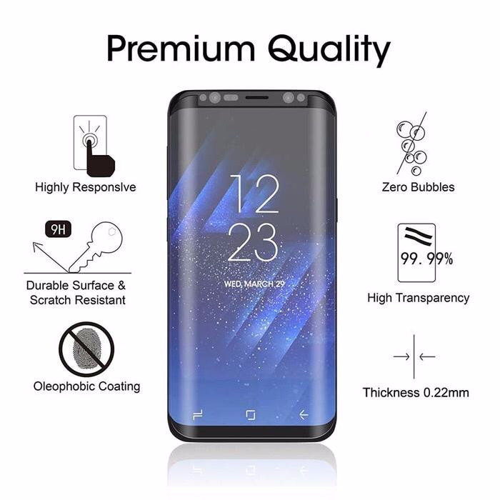SAMSUNG GALAXY S8 PLUS Tempered Glass Anti Gores Kaca Full LCD 4D