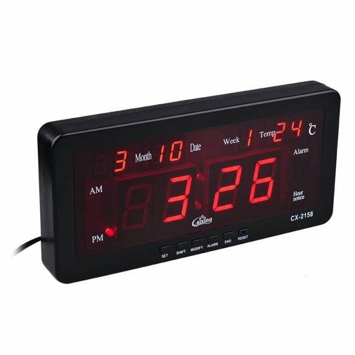 Foto Produk jam dinding LED digital caixing cx-2158 RED dari VITRONIC Online