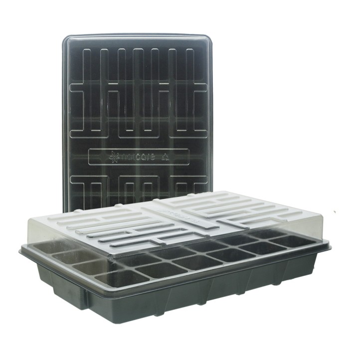 Foto Produk Tray Semai 180169 24 lubang Plus Alas & Tutup Hidroponik/Umum (09015) dari JIRIFarm Hidroponik