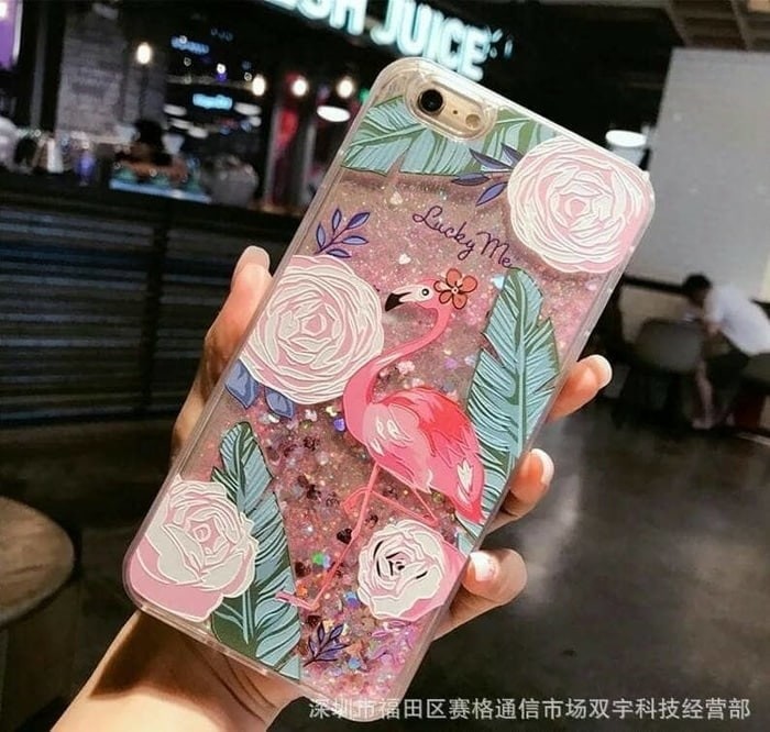 Soft Case Flamingo Swarovski Liquid TPU Silicon Casing Xiaomi Redmi 4A