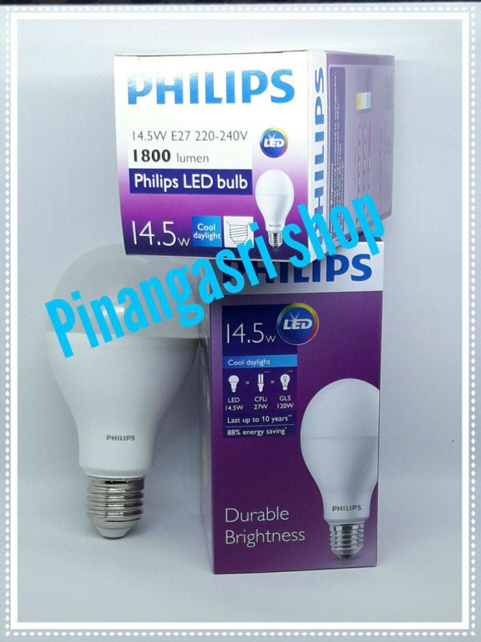 Lampu LED Philips 14 watt 14w Philip Putih 14.5 w Bulb Pengganti 16 18