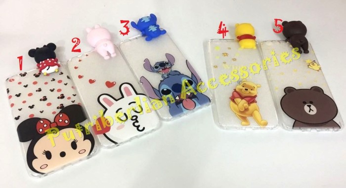 Casing Vivo Y69 Soft Case Intip Silicone Karakter Lucu 3D Back Cover