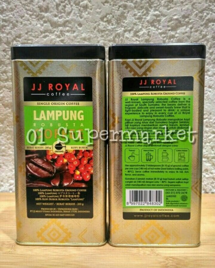 JJ Royal Coffee Lampung Robusta Ground 200gr