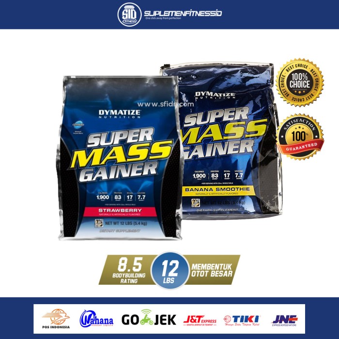 LISENSI DNI dan BPOM Dymatize Super Mass GAINER 12 lbs / 12lbs