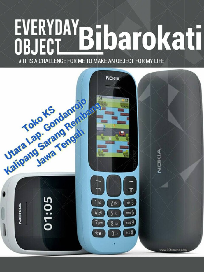 new nokia 105 2017 TAM elegan dan menarik - Hitam