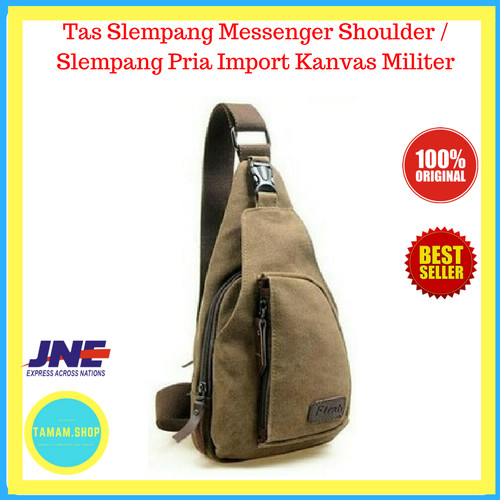 Jual Tas Slempang Messenger Shoulder / Slempang Pria Import Kanvas Militer - Tamam.Shop | Tokopedia