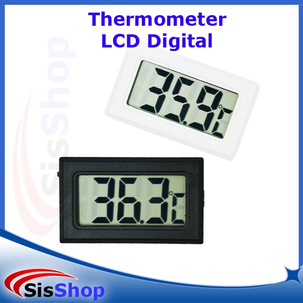 THERMOMETER SUHU DIGITAL LCD ALAT UKUR TEMPERATUR TERMOMETER - Putih