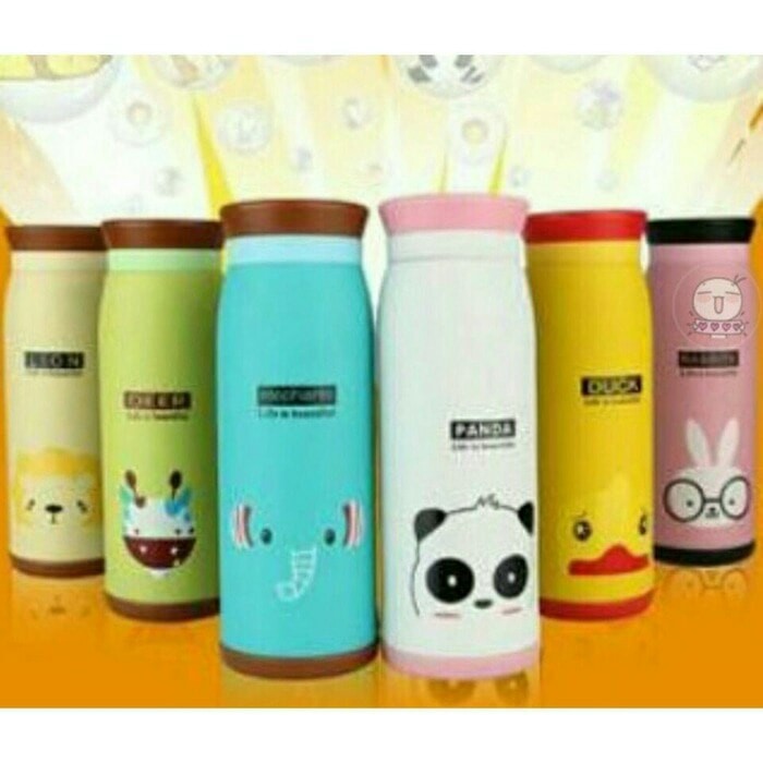 Termos Karakter Animal 500ml | Botol Thermos Air Panas Dingin