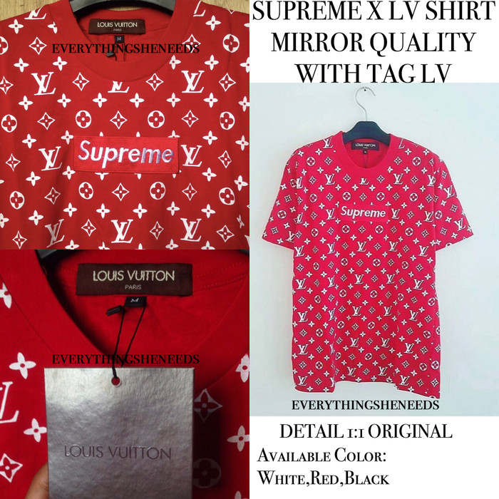 T shirt lv outlet x supreme