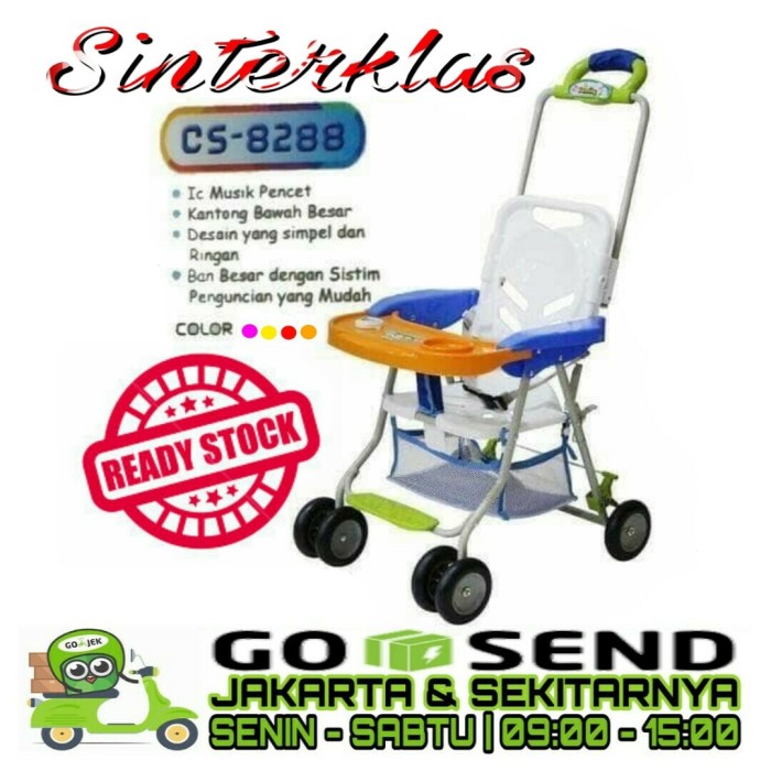Family Meja Makan Baby Chair Stroller CS8288 8288 Musik Khusus Gojek - KUNING