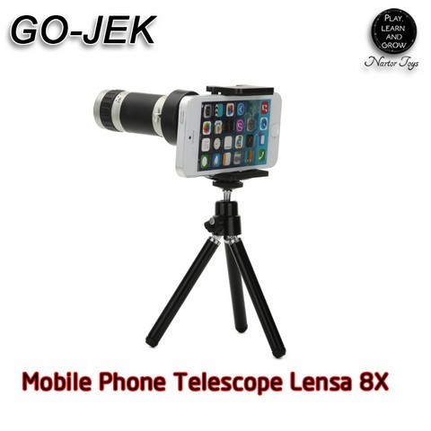 Lensa Telezoom 8X Tripod TELE ZOOM UNIVERSAL LENSA Smartphone
