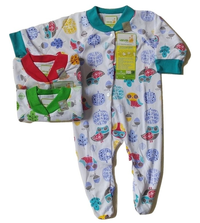 Velvet Junior 3 Pcs Baju Kodok Tutup Kaki Tanpa Topi