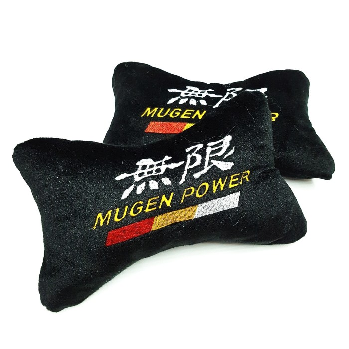 DISKON Bantal Mobil Tulang Car Headrest Pillow MUGEN Black PALING MU