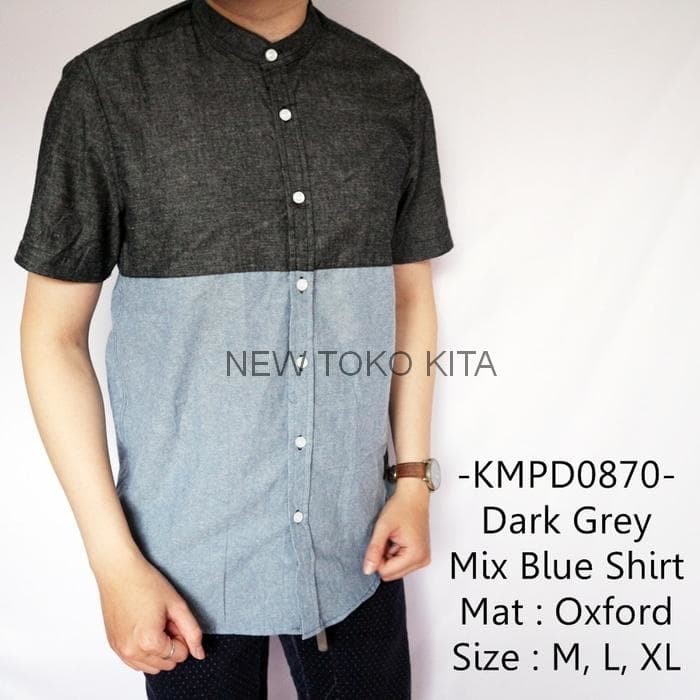 Baju 3099 Kemeja Lengan Panjang Pria Cowok Abu2 Dark Grey Polos Source Baju .