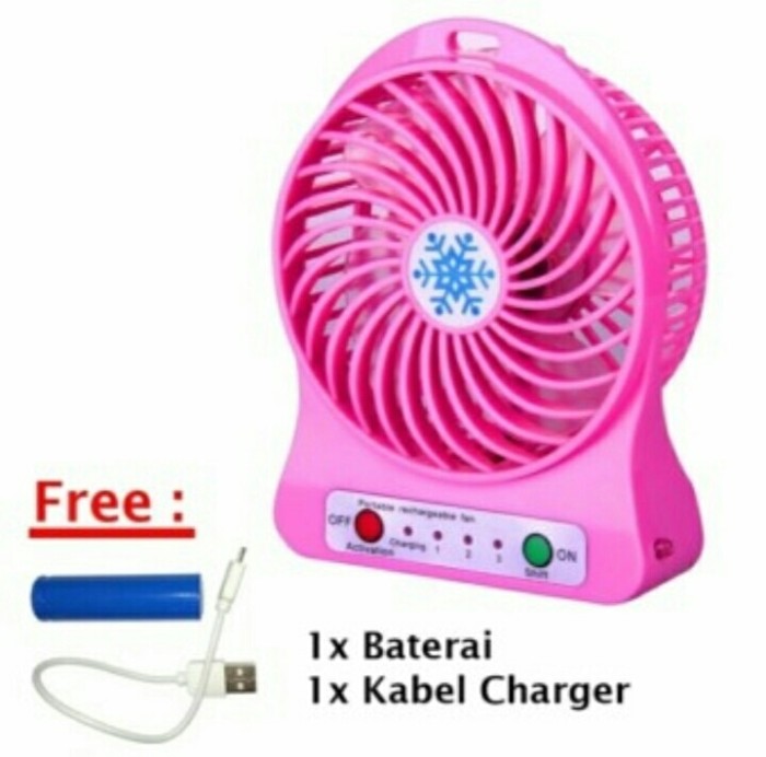 Twelven Kipas Angin Power Bank Portable Mini Fan 3 Speed Kabel Source · Kipas Angin Meja Mini Portable Dengan 3 Speed free Baterai