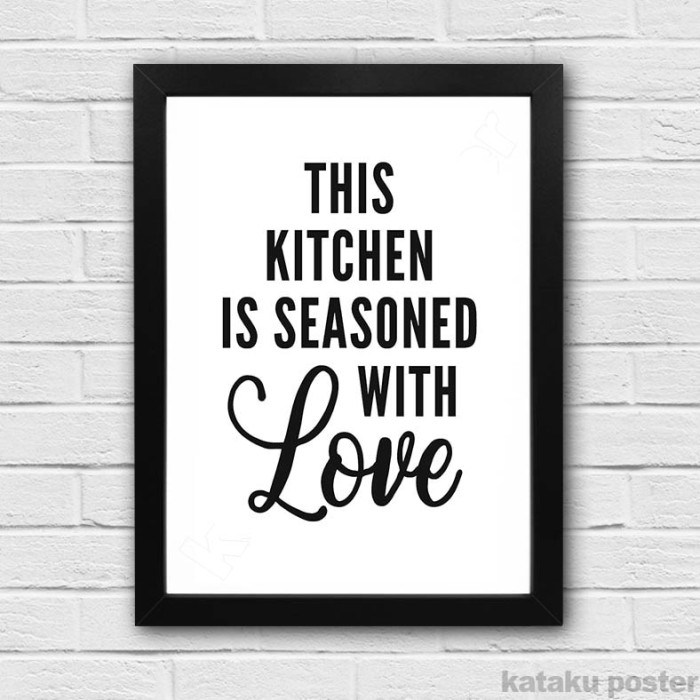 Jual Pigura Quote Hiasan Dinding Dapur This Kitchen Is Seasoned Pigura Quote Hiasan Dinding Dapur This Kitchen Is Seasoned With Love