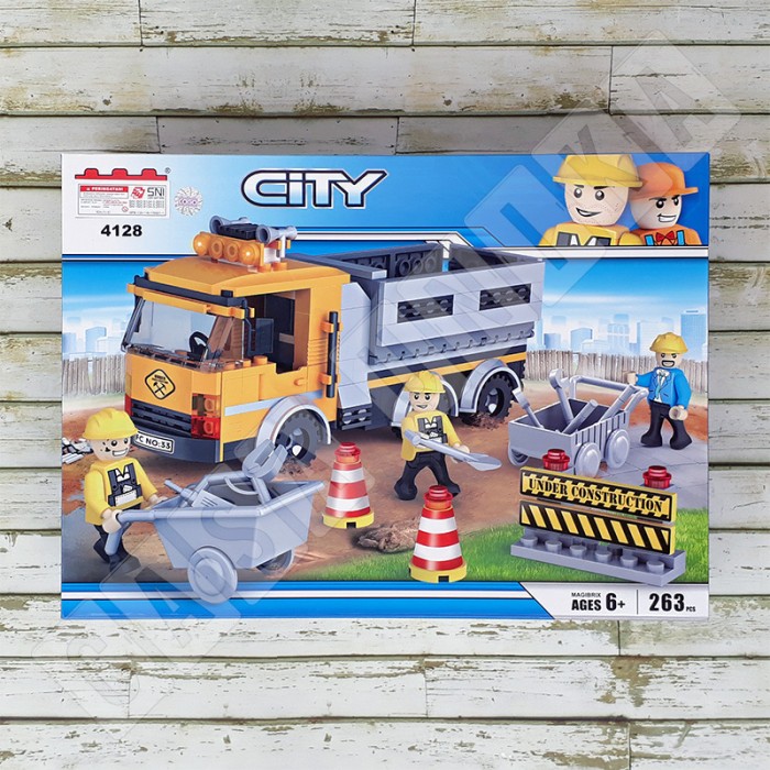 Jual Lego City Brick Cogo 4128 Under Construction Truck Casa