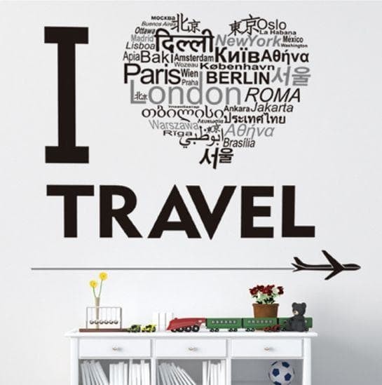 Love Travel JM8378 - Stiker Dinding / Wall Sticker (50x70
