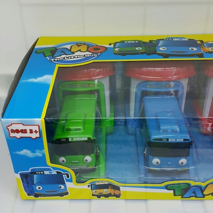4pcs/Set The Little Bus Tayo Lani Rogi Gani + Bagasi Mainan .
