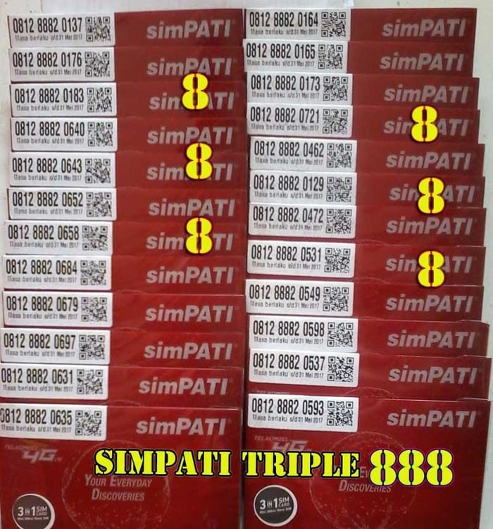 kartu perdana nomer cantik SIMPATI nomor cantik 4G TELKOMSEL