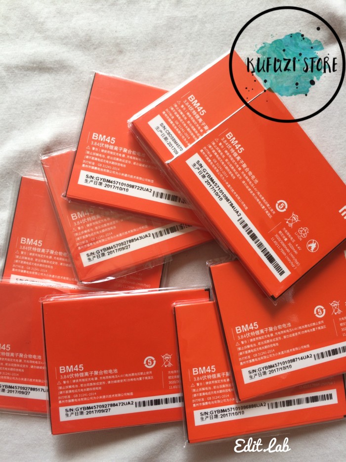 Jual BATERAI XIAOMI BM45 FOR XIAOMI REDMI NOTE 2 ORIGINAL