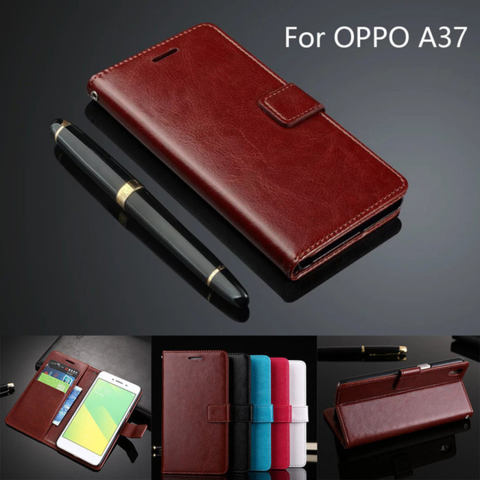 Casing Oppo F1 A35/A37 NEO 9 Leather Kulit FLIP COVER WALLET Case HP