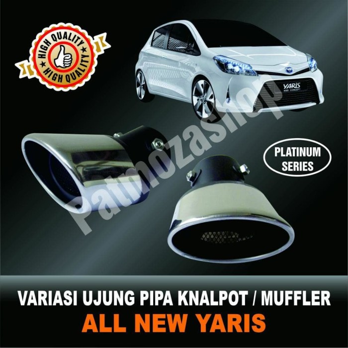 Foto Produk Muffler Variasi Ujung Pipa Knalpot - Platinum - All New Yaris dari Patmoza shop