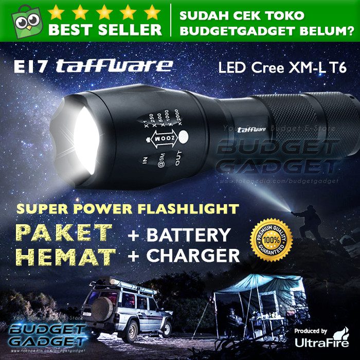 jual paket hemat senter ultrafire led cree xm l t6 2000 jual paket hemat senter ultrafire led cree xm l t6 2000