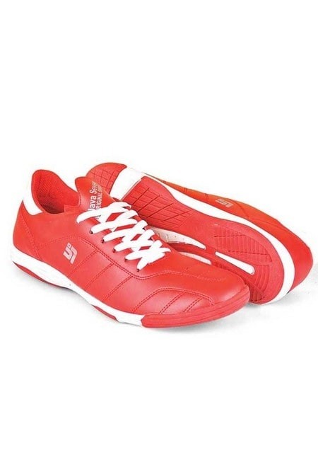 Sepatu Futsal bahan Kulit Merah Gaya&Keren sepatu putsal sud T2909