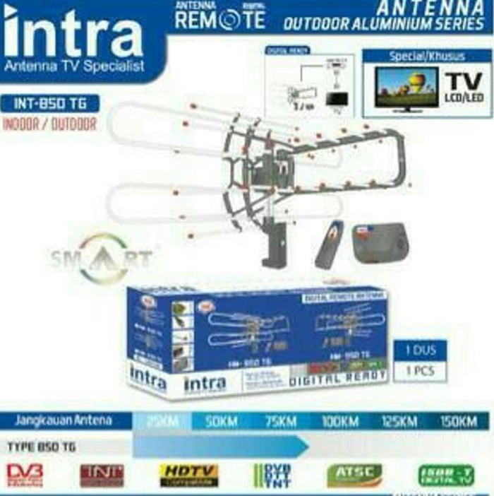 Antena tv digital remote booster (bisa di putar 360 derajat)